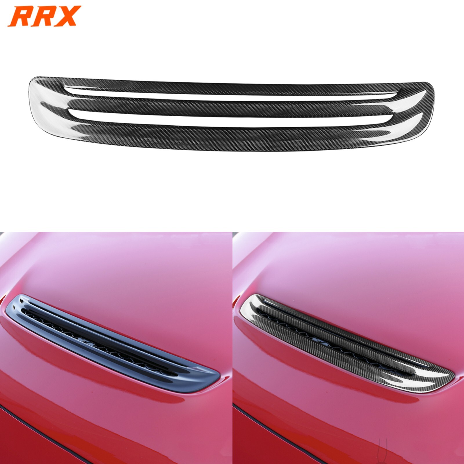 Real Dry Carbon Fiber Front Hood Air Vent Cover For Honda Civic Type R FL5 2022+