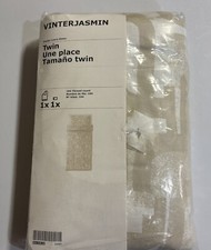 IKEA Contrasting Twin Duvet Cover with Pillowcase Bed Beige New 104 Thread Count