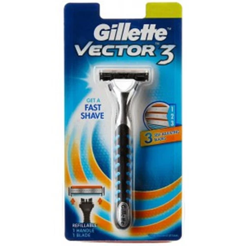 Gillette Vector-3 Razor Handle for Sensor Excel Cartridge Free Ship