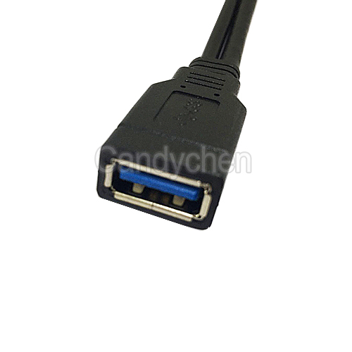 USB 3.0 Female To Dual USB Male 2.0 Y Extension Splitter Extra Power Data Cable - 第 4/4 張圖片