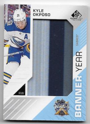 18/19 SP GAME USED 2018 WINTER CLASSIC BANNER YEAR Kyle Okposo #BWCKO
