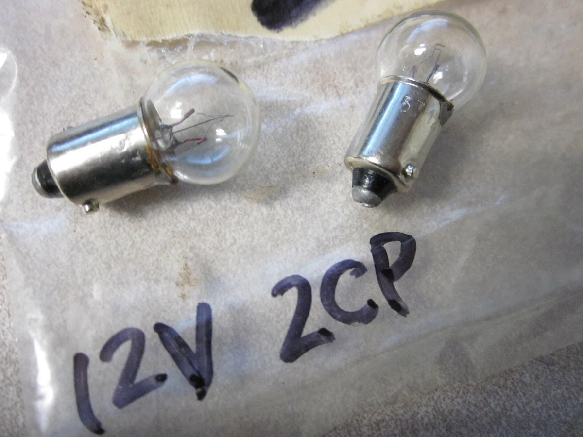 NOS Miniature Globe 12v 2CP Lamp Light Bulbs 12V2CP Qty 2