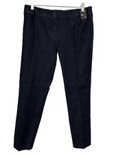 New York  Co NY C 7th Avenue Audrey Pant Slim Leg Ankle 12 Navy 4 Way Stretch