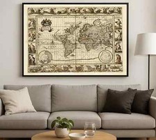 Historische Weltkarte „Nova Totius Terrarum Orbis“ – 17. Jh.