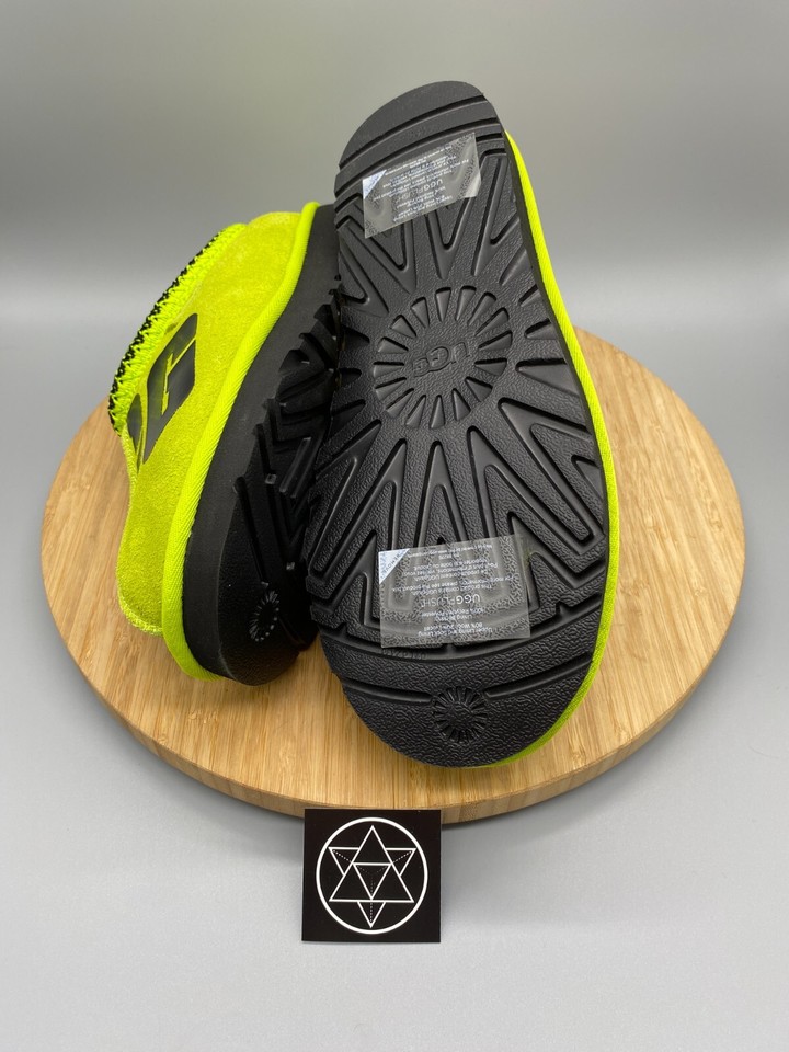 UGG Shoes Mens 10 Green Slippers Tasman Chopd Sheepskin Suede Casual