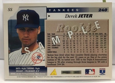 Derek Jeter 1996 Score Rookie SAMPLE Dealer Exclusive #240 - NEW  