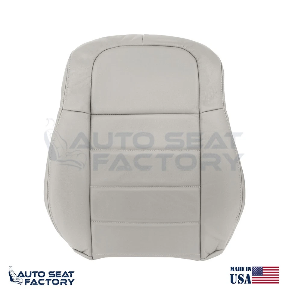 Cubiertas de asiento de vinilo gris gris superior e inferior para conductor Dodge Magnum 2006-2008 Foto 2 de 4