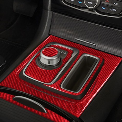 6pcs Carbon Fiber Gear Shift Panel Interior Trim For Chrysler 300 2015