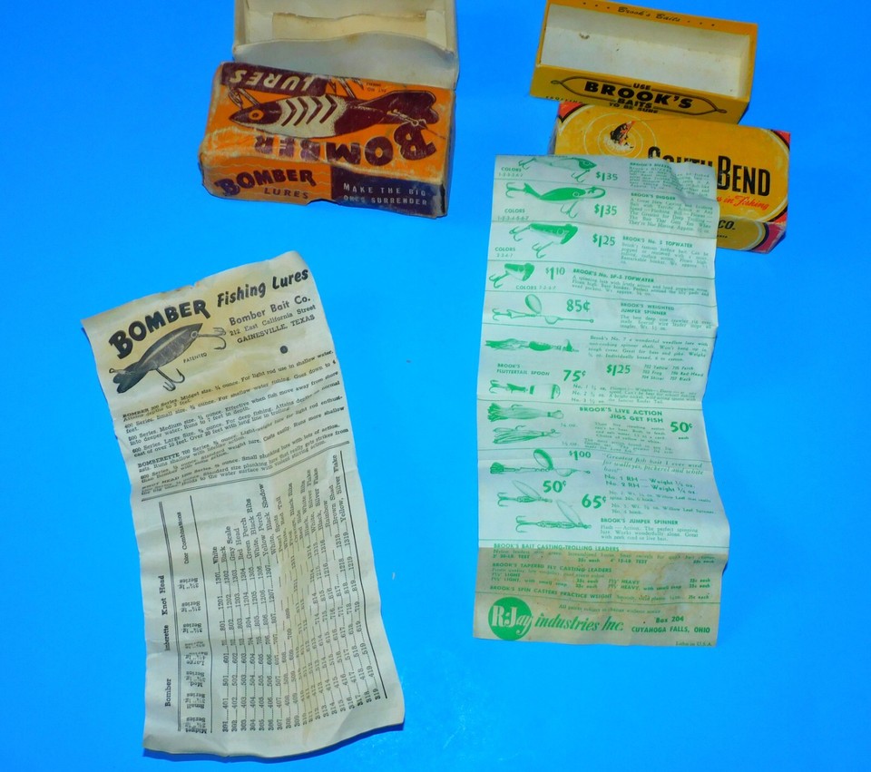 Vintage Early South Bend Bait Co. IND Fishing & Tackle