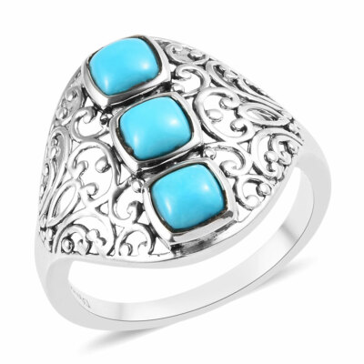 指輪・リング Sleeping Beauty Arizona ARIZONA SLEEPING BEAUTY RING IN BLACK OXIDIZED STERLING SILVER