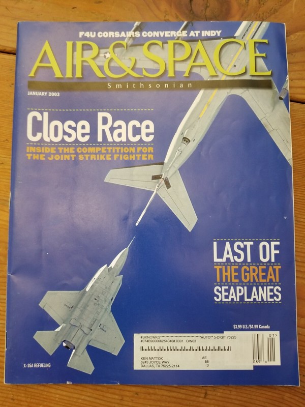 JANUARY 2003 Air & Space Smithsonian "LAST OF THE GREAT SEAPLANES" 88 pages