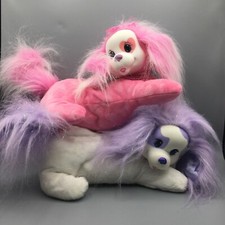 2015 Puppy Surprise Plush Pink Heart Pattern And 2014 Purple Mom Stuffed Animals