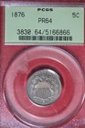 1876 PCGS PR64 5 CENTS SHIELD NICKEL #B48601
