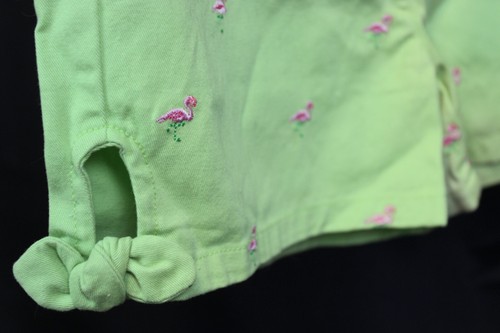 NWT 2006 Gymboree Island Fun Lime Green Shorts sz 10 Flamingo Embroider Bows - Picture 7 of 8