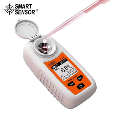 SMARTSENSOR LCD Digital Refraktometer Brix Meter Fruchtsaft Getränk ATC Zucker
