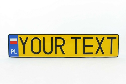 REPLICA POLISH POLAND POLISH car license plate with text and numbers 52x11 TOP QUALITY1 - Picture 3 of 7