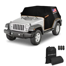 Car Cover Waterproof Outdor Protector For Jeep Wrangler 4 Door JKU JLU 2007-2024