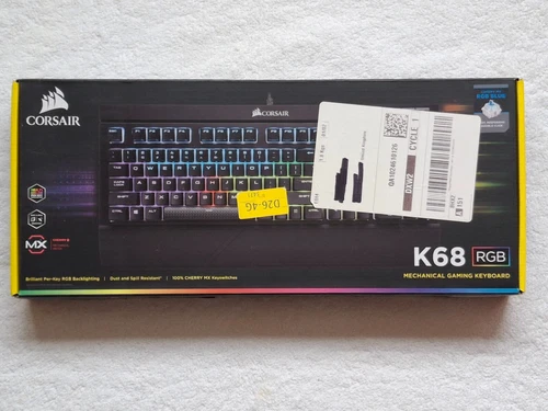Corsair K68 RGB Wired Mechanical USB Gaming Keyboard Keycaps Are Cherry MX Blue
