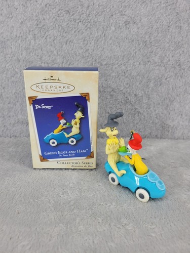 Hallmark Keepsake 2002 Dr. Seuss Green Eggs and Ham Christmas Tree Ornament 3"