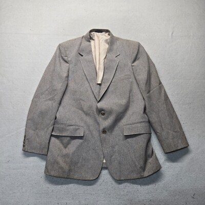 Aqua-Sure Suit Jacket Blazer Gray 2 Button Sport Coat Adult Men's Size 42