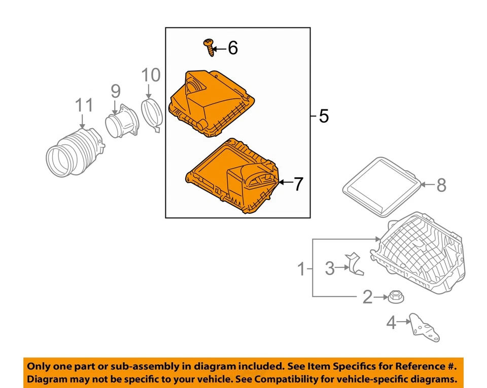 Used Air Cleaner Assembly fits: 2009 Cadillac Dts  Grade A - Image 3 of 4