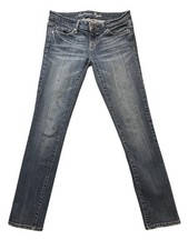 American Eagle Jeans Womens 0 Blue Stretch Skinny Denim Mid Rise Casual