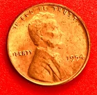 1954-P Lincoln Wheat Cent Penny GEM RD BU From an Original Bank Roll