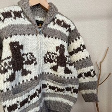 Authentic Canadian Kisitau Cowichan Knit Wool Outer Heavy