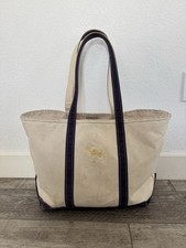 Vintage 1990s L.L. Bean Boat  Tote Canvas Bag Size Large