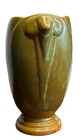 Frankoma Pottery Ada Clay Ram's Head Vase #38 Prairie Green Glaze Made in USA