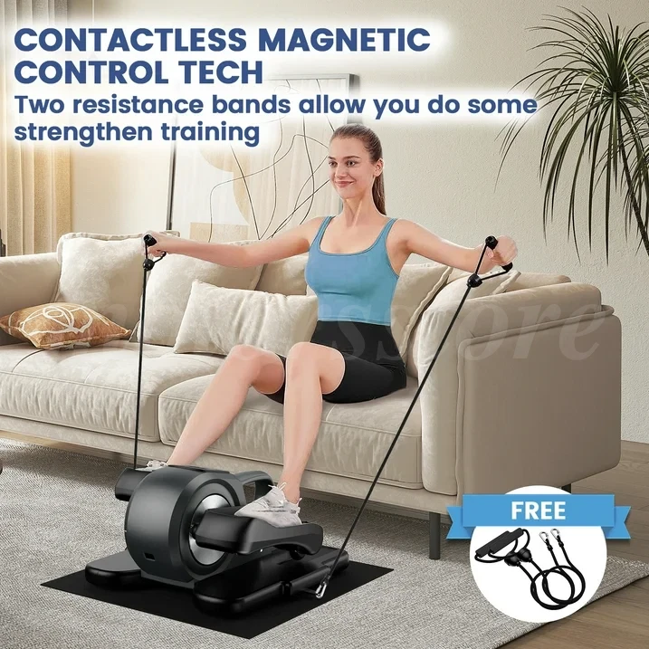 Ejercitador de piernas elipse mejorado debajo del escritorio 2025 control remoto sentado Foto 2 de 4