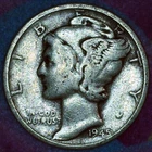 1945-S Mercury Dime Good – San Francisco Mint – 90% Silver