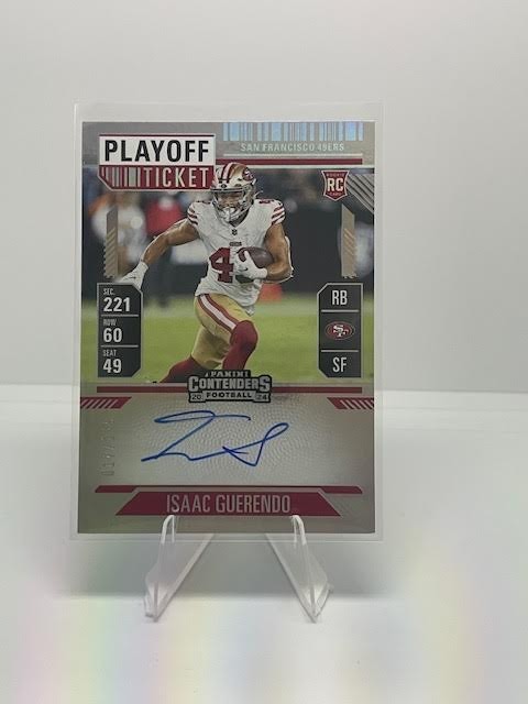 2024 Panini Contenders Playoff Ticket #138 -Isaac Guerendo - /149 - On Card Auto
