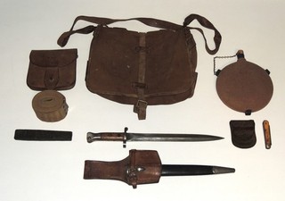 Raro Grupo de Guerra Bóer Canadiense Oliver Equipment 1899 con P1888 Lee Metford