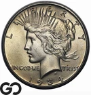 1934-S Peace Dollar, Rare This Nice! Choice Unc++/BU, Key Date, RARE This Nice!