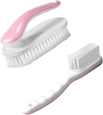 2Pc Multi-Purpose Household Cleaning Brush Set, Ergonomic Comfort Grip for Shoe