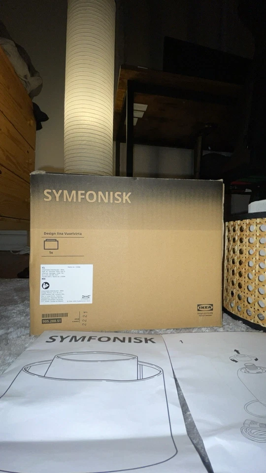 Pantalla de lámpara de ratán IKEA SYMFONISK para base de lámpara de altavoz - Totalmente nueva Foto 3 de 4