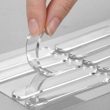60 Pcs Clear Silicone Cabinet Door Bumpers Furniture Bumpers Self-Adhesive So...