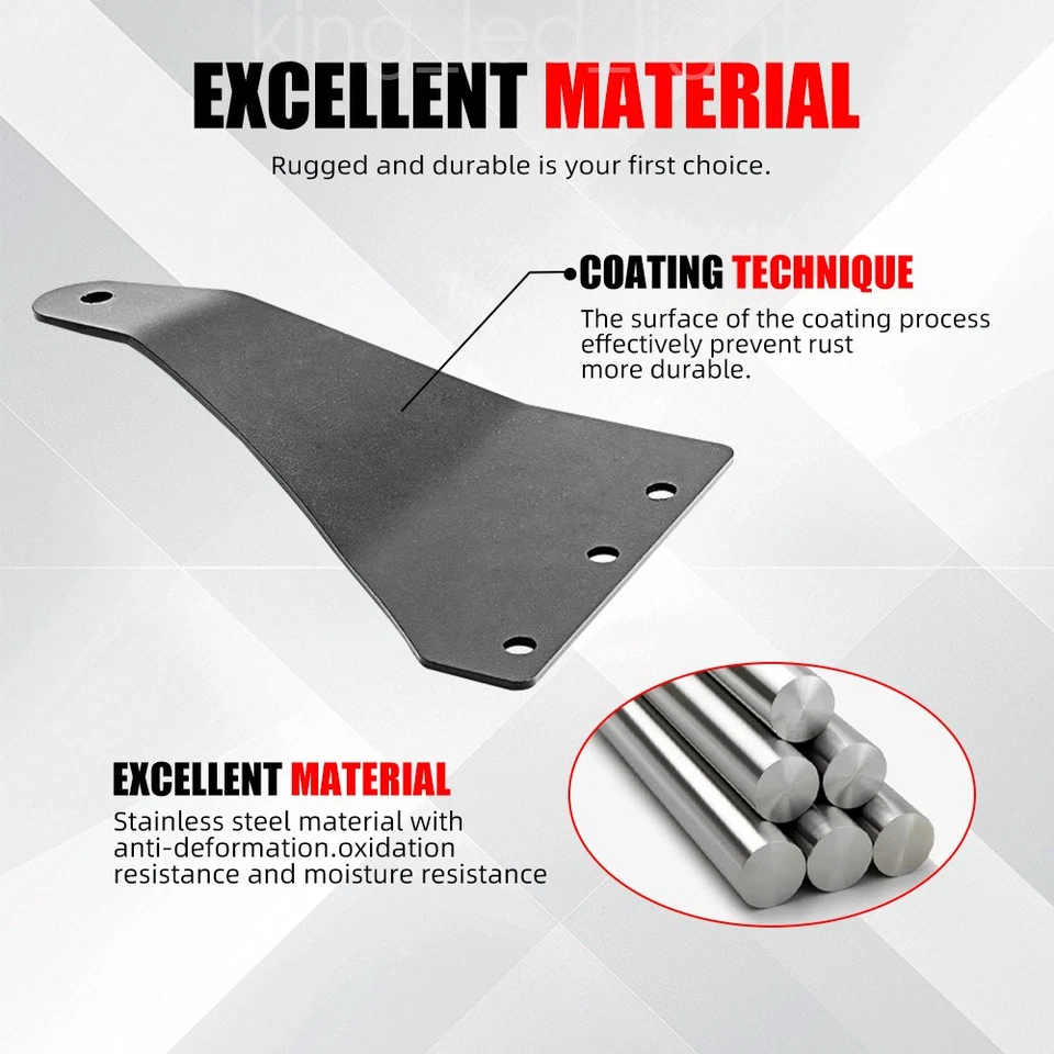 For 2006-2010 Hummer H3 H3T Upper Roof 50" LED Light Bar Bracket Mount Kit - Image 4 of 4