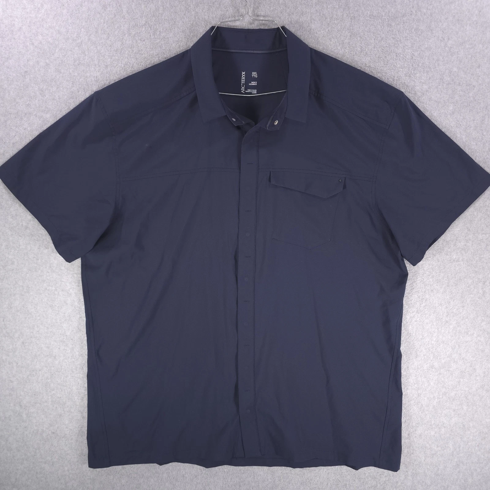 Arcteryx Skyline Blue Pocket Snap Up Performance Hiking Gorpcore Shirt Mens XXL