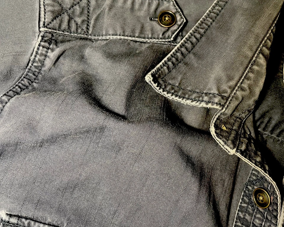 Vintage Fossil 54 Military Button Up Work Shirt Men’s Rare - Image 4 of 4