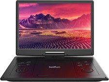 BOIFUN 16.9'' Portable DVD Player with 14.1'' Large HD Swivel Screen Sync TV