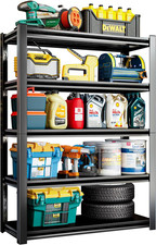 5 Tier Garage Shelving Units 72"H Storage Adjustable Shelves 2000LBS Heavy Duty