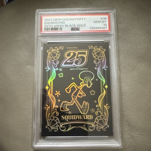 SpongeBob 2024 Ocean Party Squidward 25th Anniv Black Gold PSA 10 /99