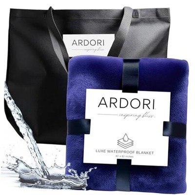 Waterproof Blanket for Bed Intimacy (King 82x82) Absorbent, Leakproof Indigo
