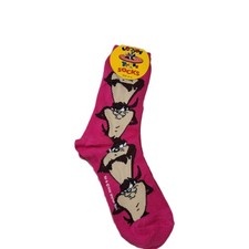 Vtg Looney Tunes Taz Tasmanian Devil Adult Pink All Over Print NOS 90s