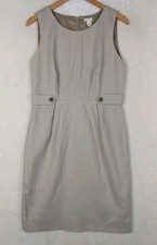 J. Crew Sheath Dress Womens 6 Minimalist Natural Cotton Business Career Office