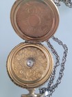 Vintage Napier © Gold Plate Photo Locket  Pendant with Chain – Ornate — photo 3