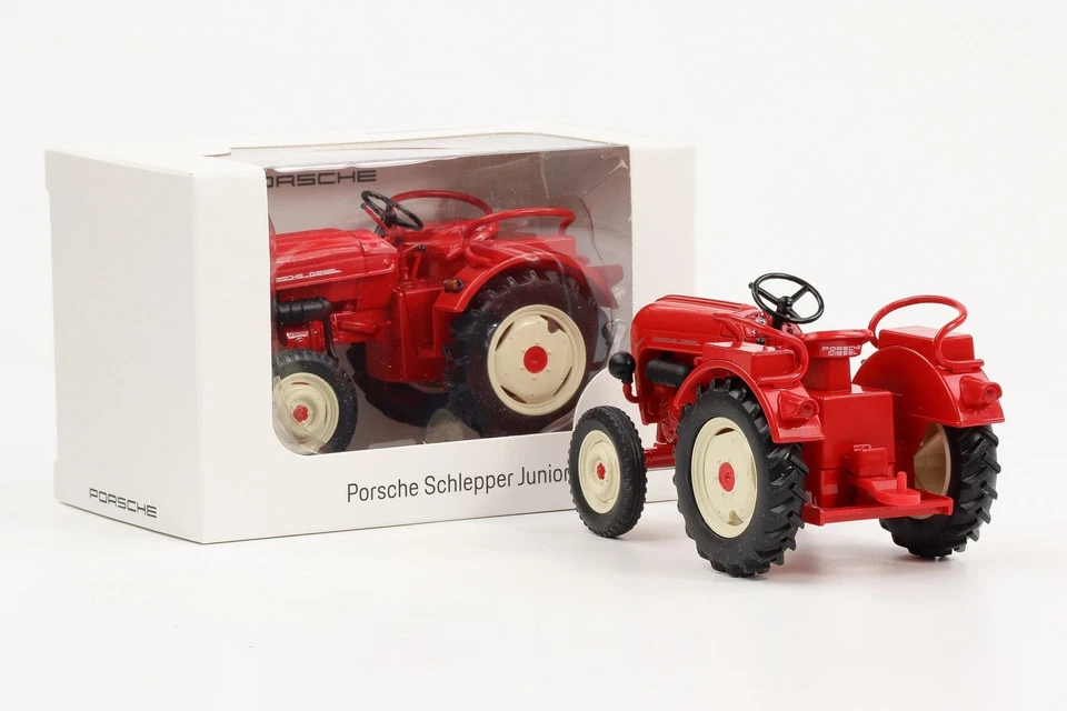 1:24 Porsche Diesel Remorqueur Junior Tracteur Rouge Musée - Photo 3/3