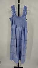 Quince Blue Basic Sleeved Dress XL